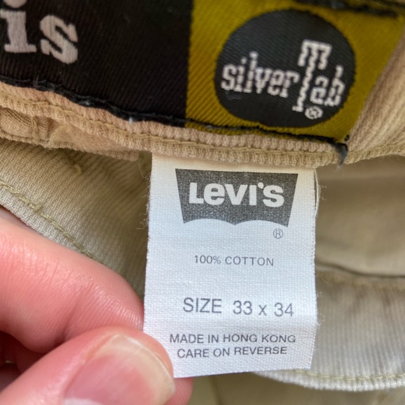 Vintage Levi’s Silvertab Cargo Multi Pocket Men’s Khakis Size 33x34 - Picture 4 of 8
